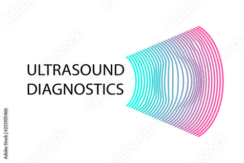 Ultrasound diagnostics logo. Template concept image for medical
