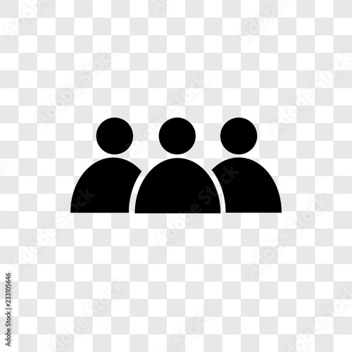 Population vector icon isolated on transparent background, Population transparency logo design