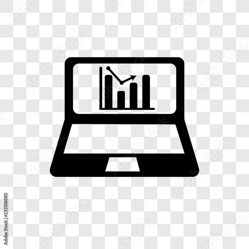 Analytics vector icon isolated on transparent background, Analytics transparency logo design