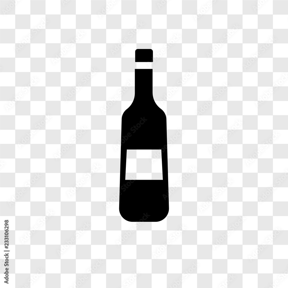 Champagne Vector Icon Isolated On Transparent Background