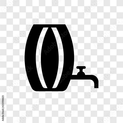 Barrel vector icon isolated on transparent background, Barrel transparency logo design