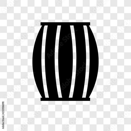 Barrel vector icon isolated on transparent background, Barrel transparency logo design