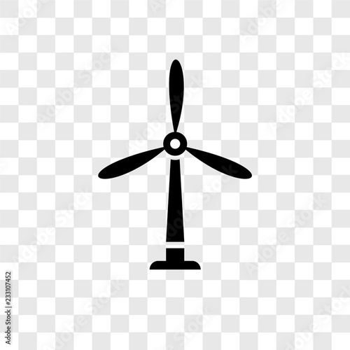 Wind mill vector icon isolated on transparent background, Wind mill transparency logo design