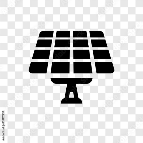 Solar panel vector icon isolated on transparent background, Solar panel transparency logo design