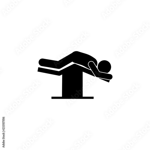 surgery,  jackknife icon. Element of patient position icon for mobile concept and web apps. Pictogram surgery,  jackknife icon can be used for web and mobile