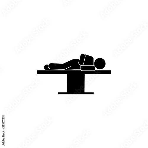 surgery,  lying sideway icon. Element of patient position icon for mobile concept and web apps. Pictogram surgery,  lying sideway icon can be used for web and mobile