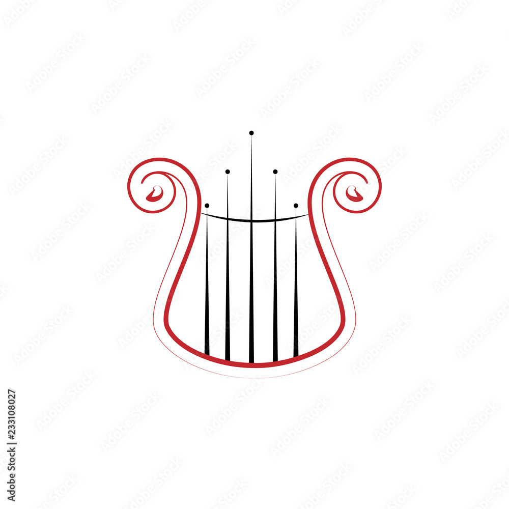lira musical instrument 2 colored line icon. Simple colored element  illustration. lira musical instrument outline symbol design from theater  set Stock Vector | Adobe Stock