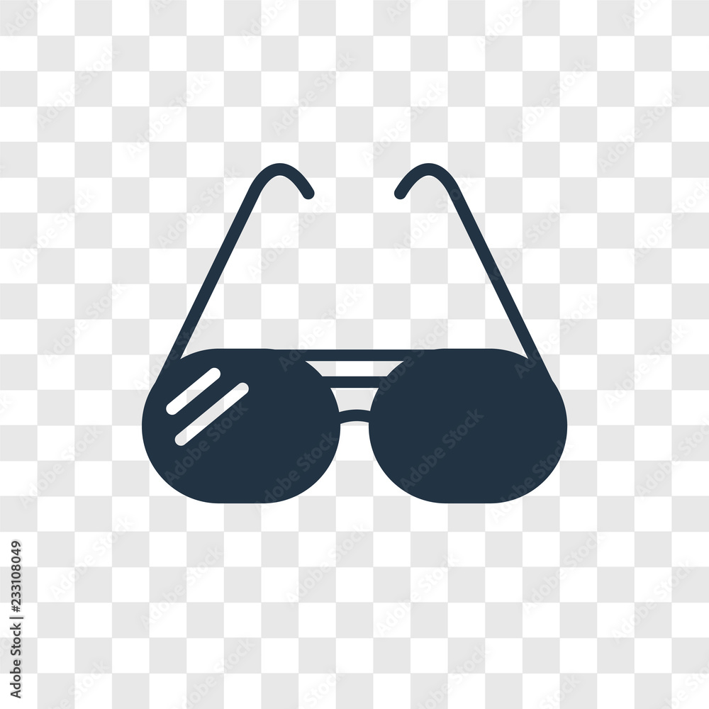 Sunglasses vector icon isolated on transparent background, Sunglasses transparency logo design Sunglasses vector icon isolated on transparent background, Sunglasses transparency logo design