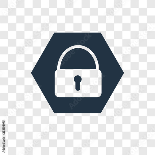 Locked vector icon isolated on transparent background, Locked transparency logo design