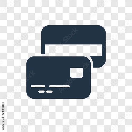 Cit card vector icon isolated on transparent background, Cit card transparency logo design