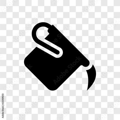 Paint bucket vector icon isolated on transparent background, Paint bucket transparency logo design