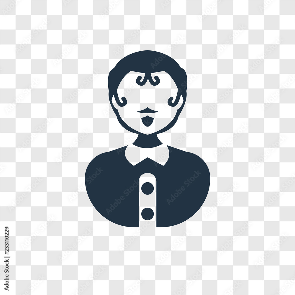 Foto Man vector icon isolated on transparent background, Man transparency logo design