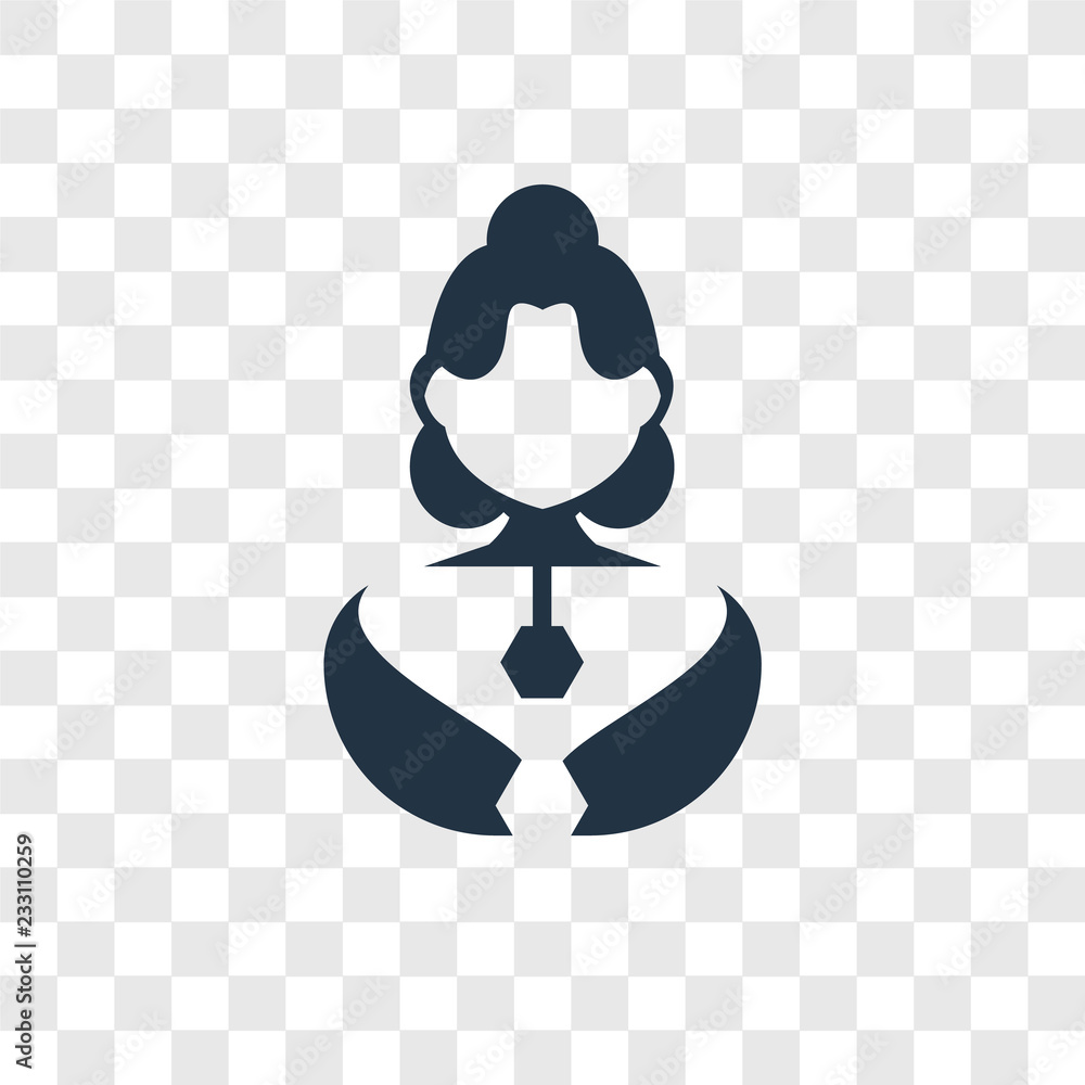 Φωτογραφία Woman vector icon isolated on transparent background, Woman transparency logo de