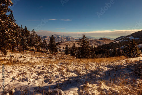 Winter day in snow covered Methow valley