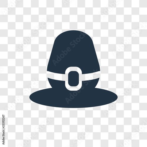 Pilgrim vector icon isolated on transparent background, Pilgrim transparency logo design