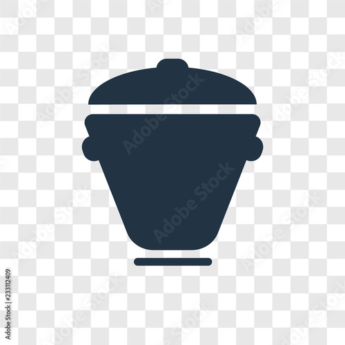 Saucepan vector icon isolated on transparent background, Saucepan transparency logo design