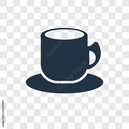 Tea cup vector icon isolated on transparent background, Tea cup transparency logo design