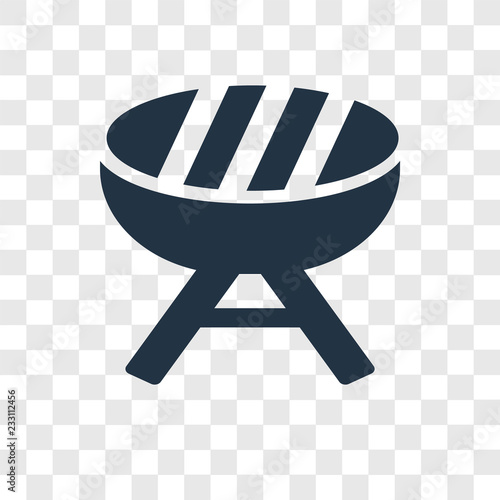 Barbecue vector icon isolated on transparent background, Barbecue transparency logo design