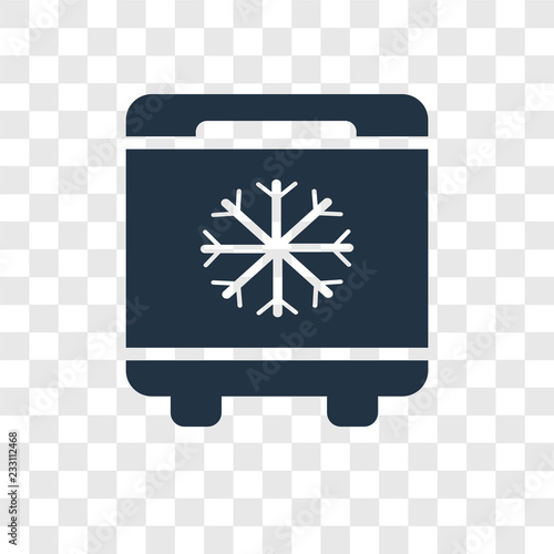 Freezer vector icon isolated on transparent background, Freezer transparency logo design