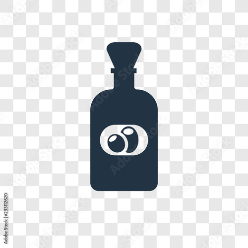 Olive oil vector icon isolated on transparent background, Olive oil transparency logo design