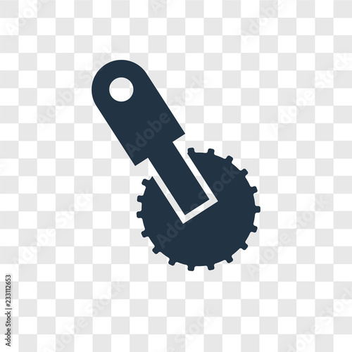 Pizza cutter vector icon isolated on transparent background, Pizza cutter transparency logo design