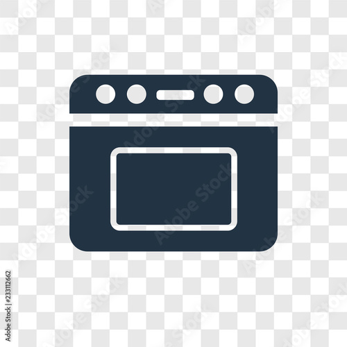 Oven vector icon isolated on transparent background, Oven transparency logo design