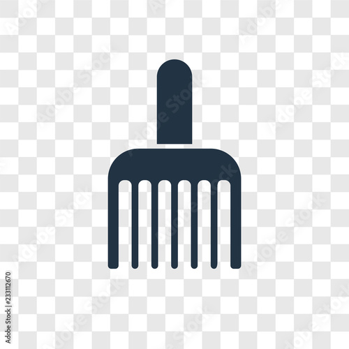 Brush vector icon isolated on transparent background, Brush transparency logo design