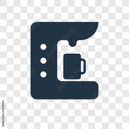 Coffee maker vector icon isolated on transparent background, Coffee maker transparency logo design