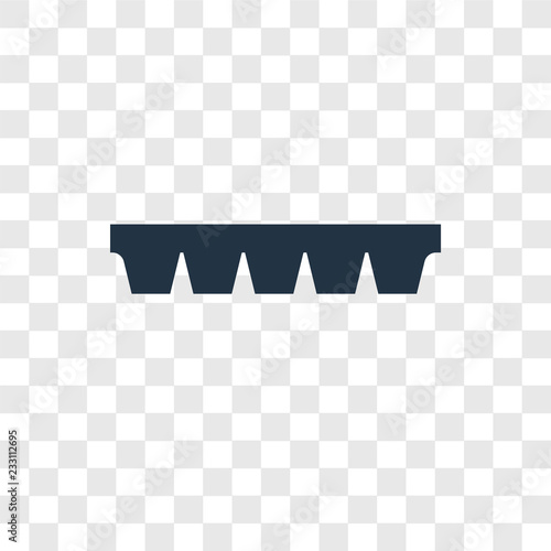 Ice cube tray vector icon isolated on transparent background, Ice cube tray transparency logo design