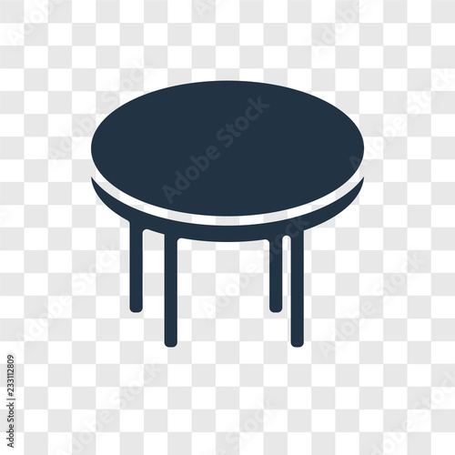 Table vector icon isolated on transparent background, Table transparency logo design