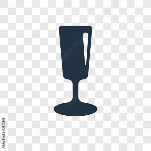 Glass vector icon isolated on transparent background, Glass transparency logo design