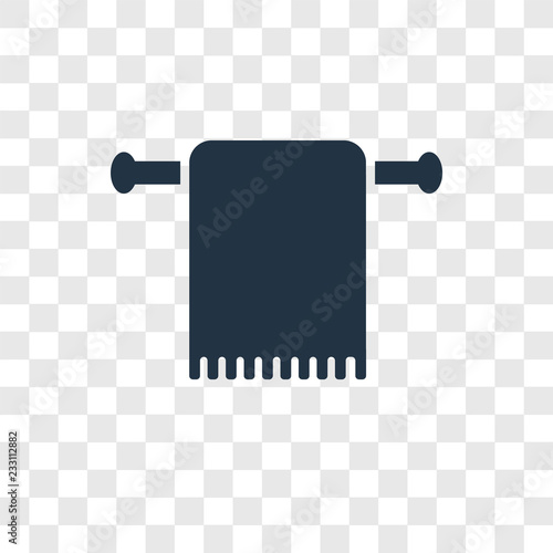 Towel vector icon isolated on transparent background, Towel transparency logo design