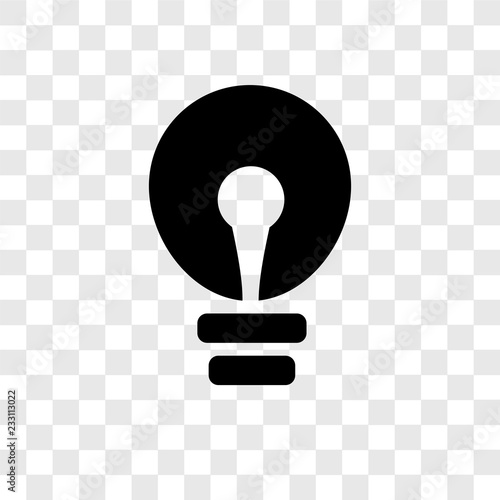 Light bulb vector icon isolated on transparent background, Light bulb transparency logo design