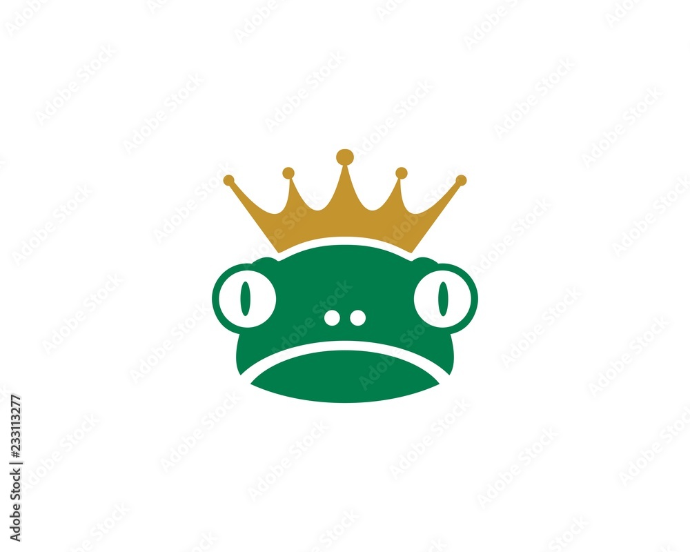 Fototapeta premium King Frog Logo Template vector illustration