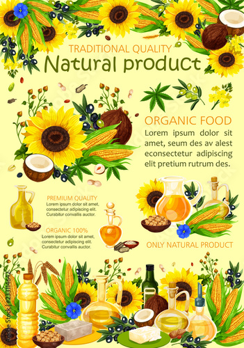 Sunflower, olive and nut oils