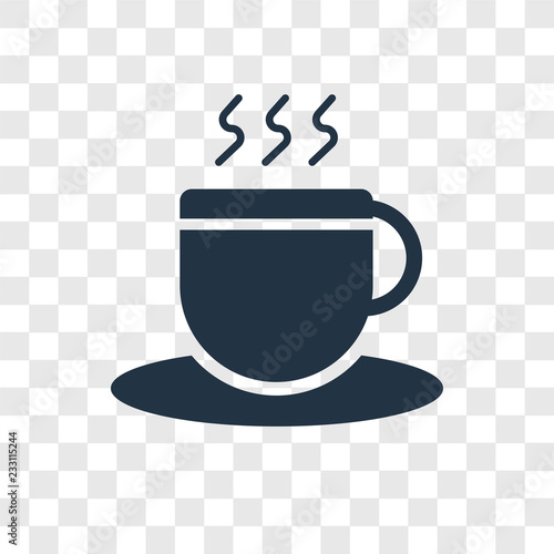 Coffee vector icon isolated on transparent background, Coffee transparency logo design