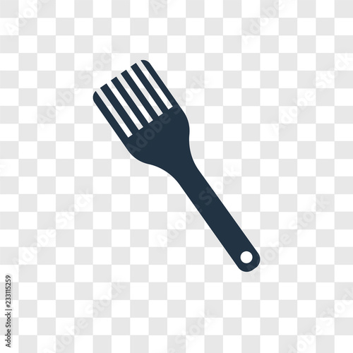 Brush vector icon isolated on transparent background, Brush transparency logo design