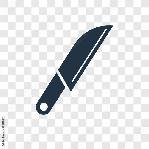 Knife vector icon isolated on transparent background, Knife transparency logo design