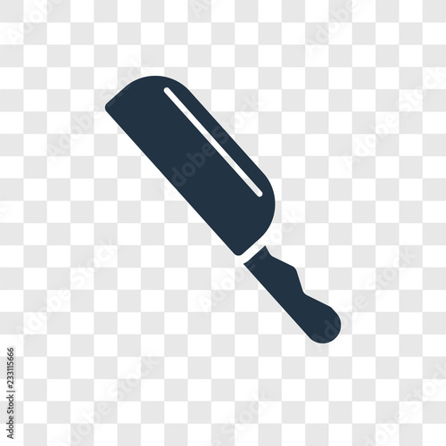 Knife vector icon isolated on transparent background, Knife transparency logo design