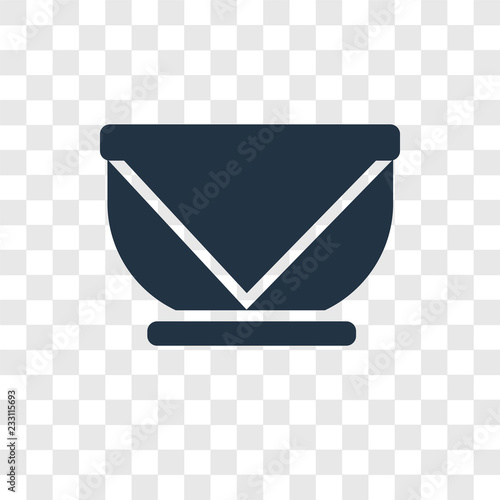 Bowl vector icon isolated on transparent background, Bowl transparency logo design