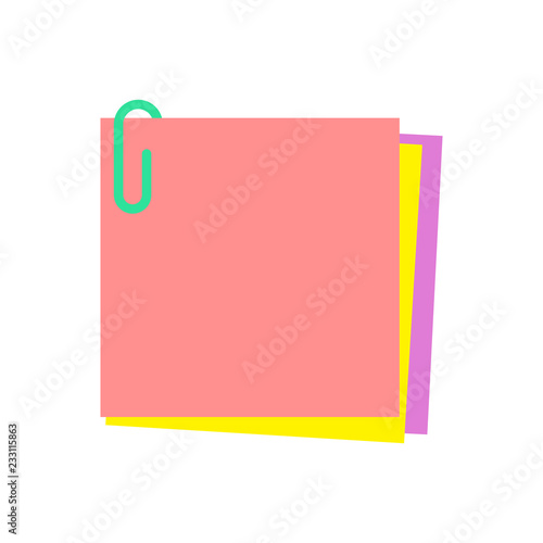 colorful sticky note icon vector