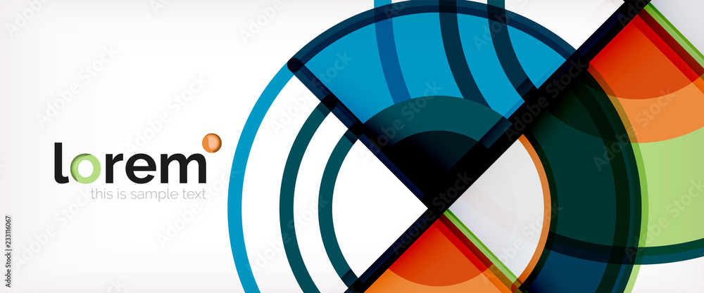 Obraz premium Vector abstract colorful circles background