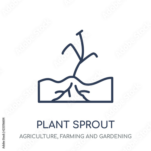 plant Sprout icon. plant Sprout linear symbol design from Agriculture  Farming and Gardening collection.