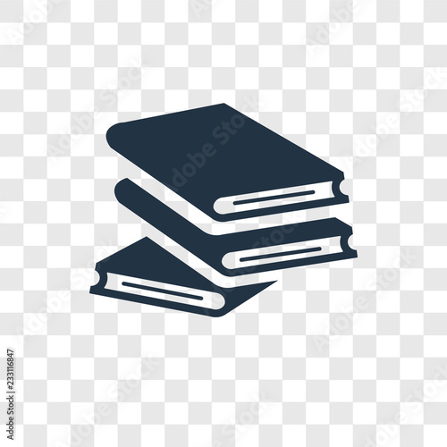 Book vector icon isolated on transparent background, Book transparency logo design