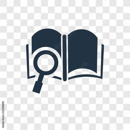 Open book vector icon isolated on transparent background, Open book transparency logo design
