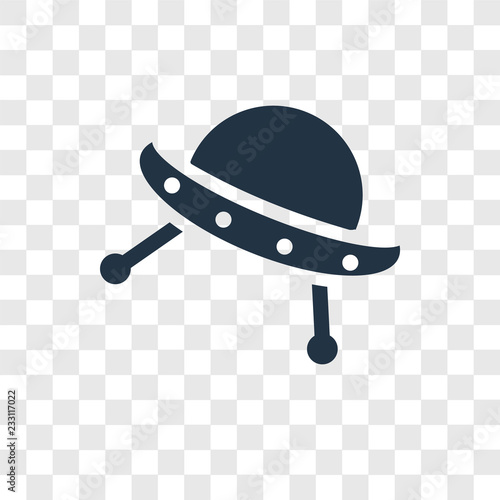 Ufo vector icon isolated on transparent background, Ufo transparency logo design
