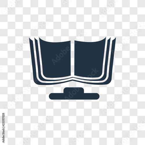 Book vector icon isolated on transparent background, Book transparency logo design