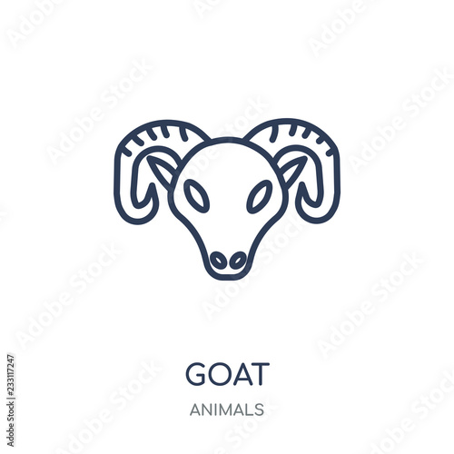 Goat icon. Goat linear symbol design from Animals collection.