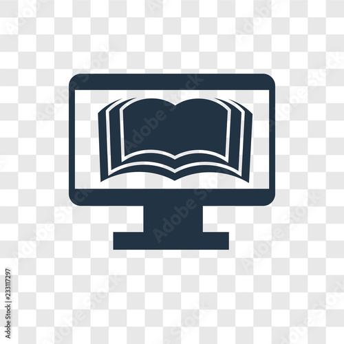 Ebook vector icon isolated on transparent background, Ebook transparency logo design