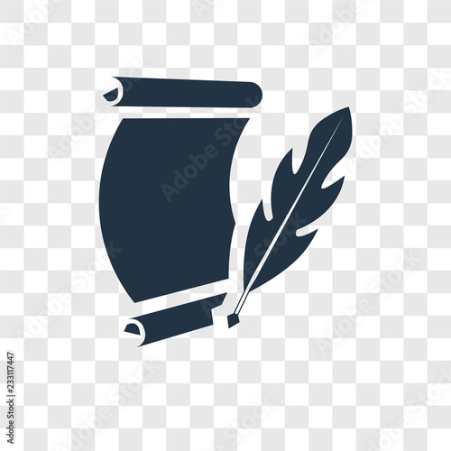 Letter vector icon isolated on transparent background, Letter transparency logo design